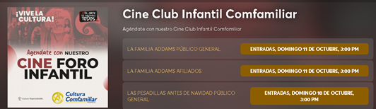 Cine Club Infantil Comfamiliar